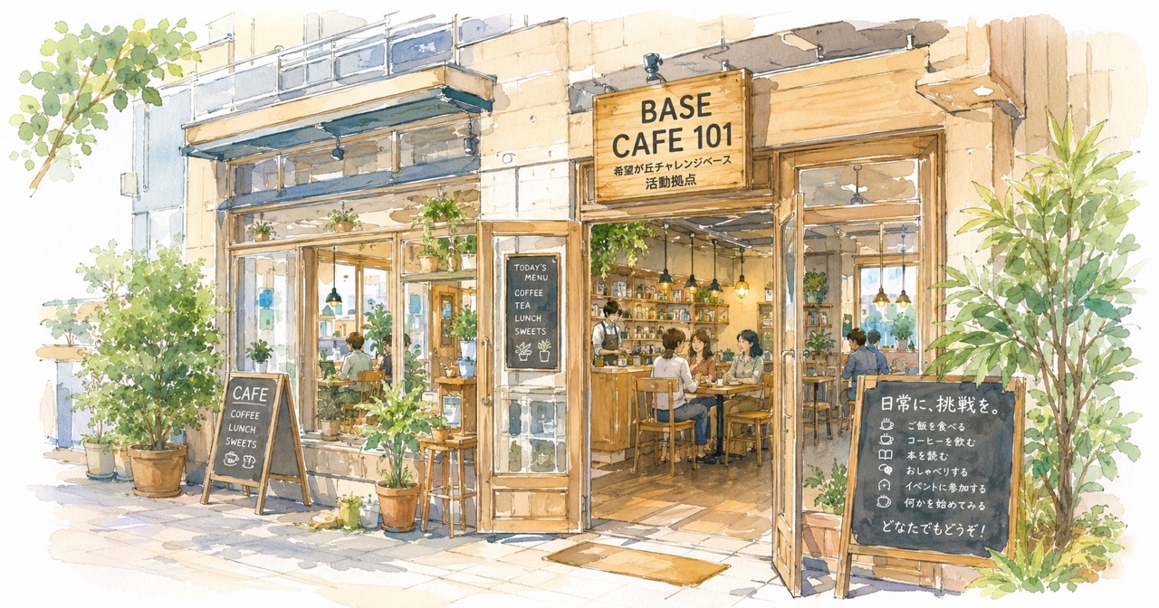 BASE CAFE 101 の入り口・外観
